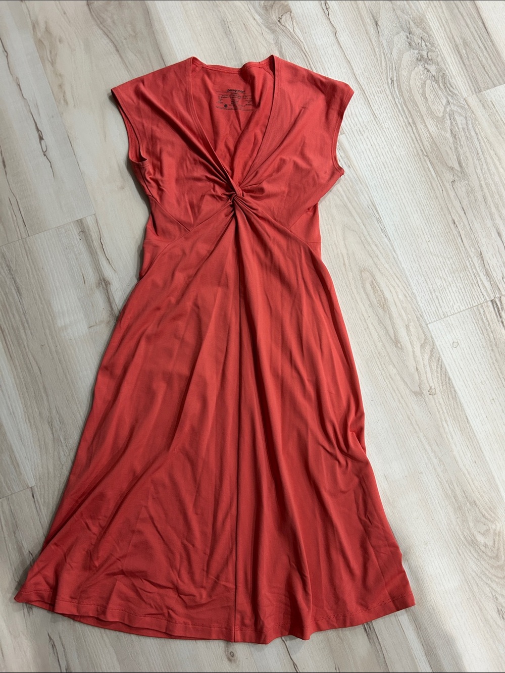 Patagonia Coral Twist-Front Midi Dress